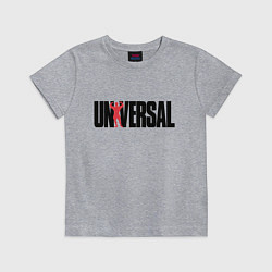 Футболка хлопковая детская ANIMAL UNIVERSAL ЭНИМАЛ, цвет: меланж