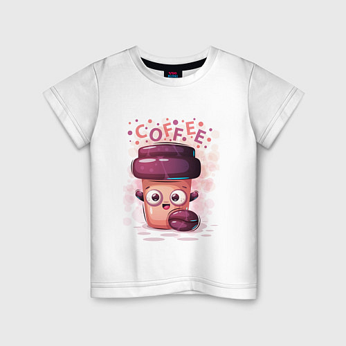 Детская футболка Кофе Coffee / Белый – фото 1