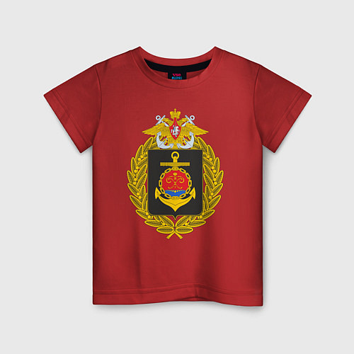 Детская футболка БАЛТИЙСКИЙ ФЛОТ ВМФ РОССИИ / Красный – фото 1