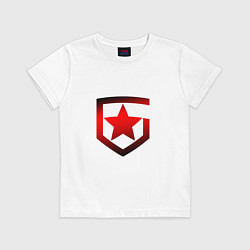 Футболка хлопковая детская Gambit Gaming Red Machine 202122 Красная машина, цвет: белый