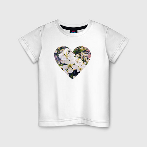 Детская футболка Spring heart / Белый – фото 1