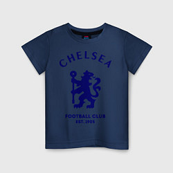 Футболка хлопковая детская Chelsea Est. 1905, цвет: тёмно-синий