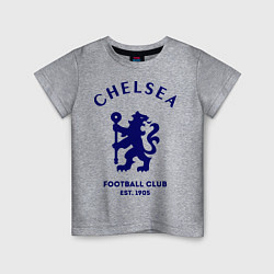 Футболка хлопковая детская Chelsea Est. 1905, цвет: меланж