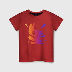 Футболка хлопковая детская Llama, цвет: красный