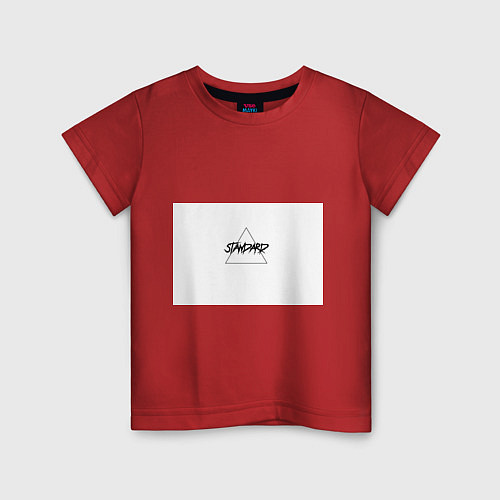 Детская футболка Мужская белая майка Стандарт / Красный – фото 1