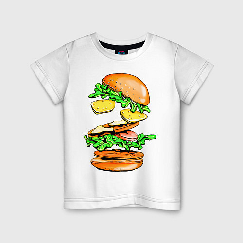 Детская футболка King Burger / Белый – фото 1