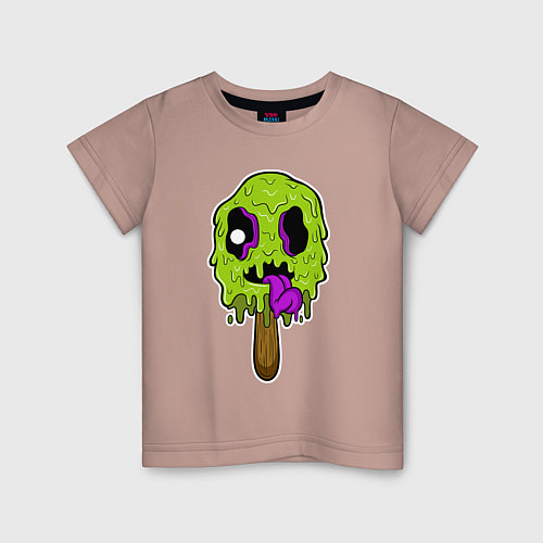 Детская футболка Green Ice Cream / Пыльно-розовый – фото 1
