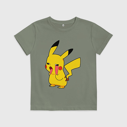 Детская футболка Уставший Пикачу / Авокадо – фото 1