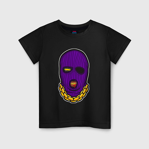 Детская футболка DaBaby Purple Mask / Черный – фото 1