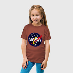 Футболка хлопковая детская Space NASA, цвет: кирпичный — фото 2