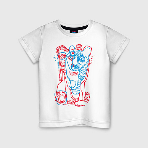 Детская футболка Bipolar bear / Белый – фото 1