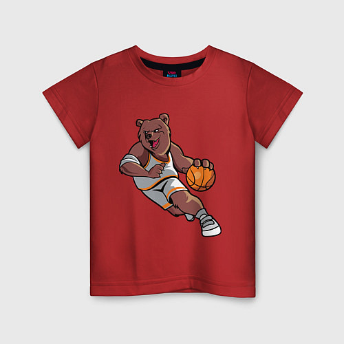 Детская футболка Медведь / Красный – фото 1