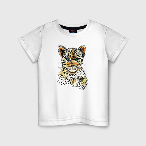 Детская футболка Леопардёнок / Белый – фото 1