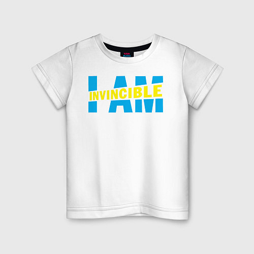 Детская футболка I am Invincible / Белый – фото 1