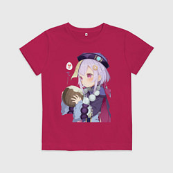 Футболка хлопковая детская Ци Ци Кокосовое молоко, цвет: маджента