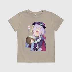 Футболка хлопковая детская Ци Ци Кокосовое молоко, цвет: миндальный
