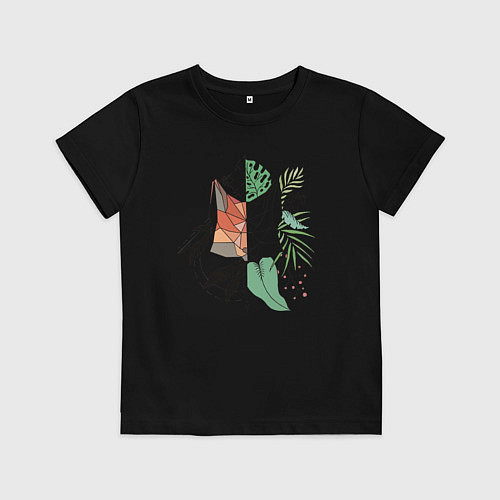 Детская футболка Geometry Fox / Черный – фото 1