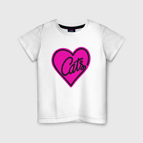 Детская футболка Love Cats / Белый – фото 1