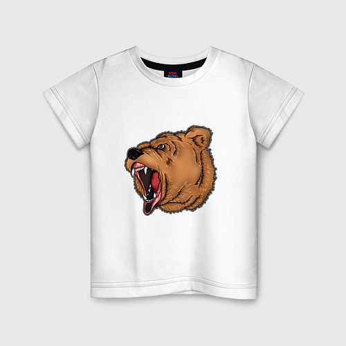 Детская футболка Медведь / Белый – фото 1