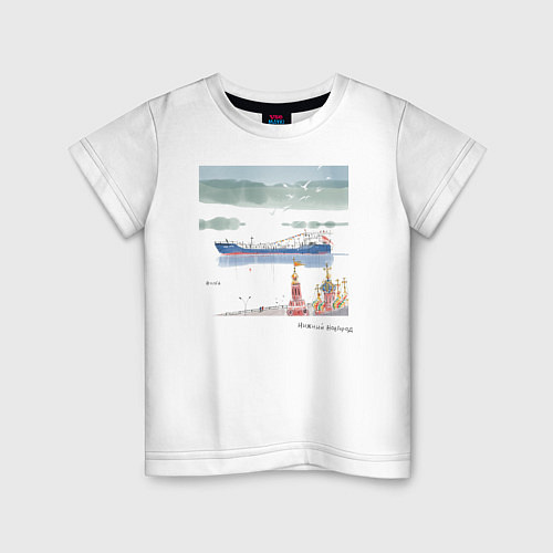 Детская футболка Волга / Белый – фото 1