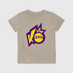 Футболка хлопковая детская Knockout Team, цвет: миндальный