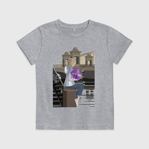 Детская футболка БЕЛАЯ НОЧЬ / Меланж – фото 1