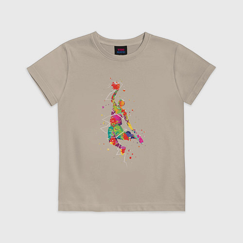 Детская футболка Basketball Player / Миндальный – фото 1