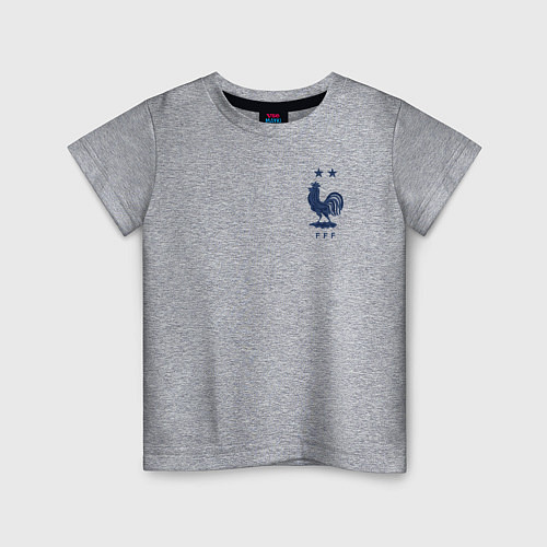 Детская футболка Форма хлопок сборная Франции / Меланж – фото 1