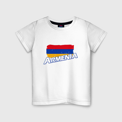 Детская футболка Armenia Flag / Белый – фото 1