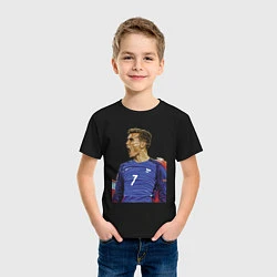 Футболка хлопковая детская Antoine Griezmann, цвет: черный — фото 2
