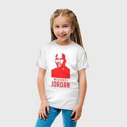 Футболка хлопковая детская Michael Jordan, цвет: белый — фото 2