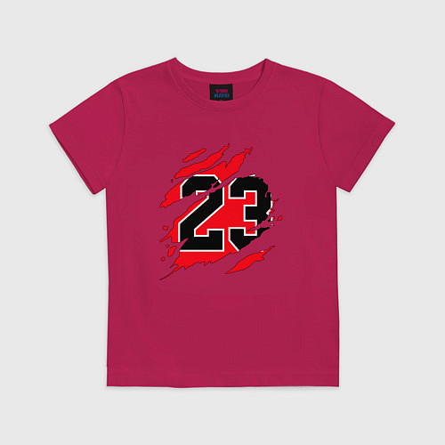 Детская футболка Bulls 23 / Маджента – фото 1