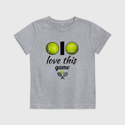 Детская футболка Я люблю теннис / Меланж – фото 1