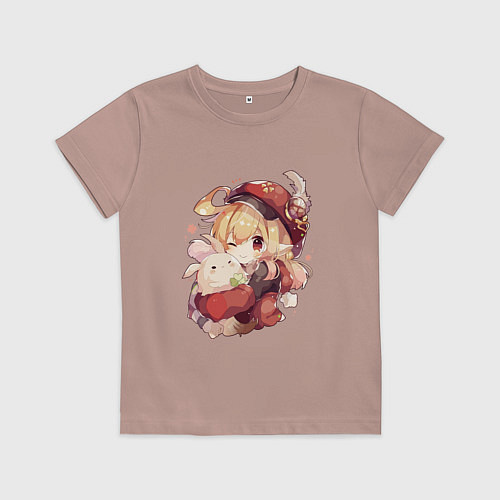 Детская футболка Милашка Кли / Пыльно-розовый – фото 1