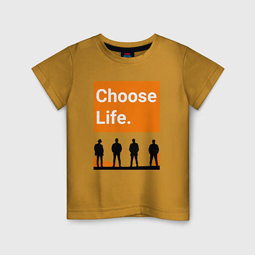 Детская футболка Choose Life / Горчичный – фото 1