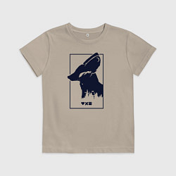 Футболка хлопковая детская Love Death And Robots Доброй охоты, цвет: миндальный