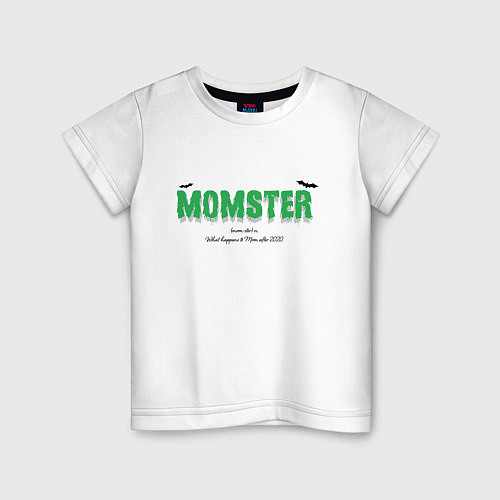 Детская футболка Momster / Белый – фото 1