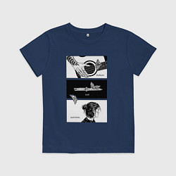 Футболка хлопковая детская Endure and survive, цвет: тёмно-синий