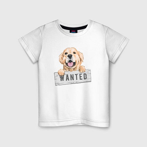 Детская футболка Dog Wanted / Белый – фото 1