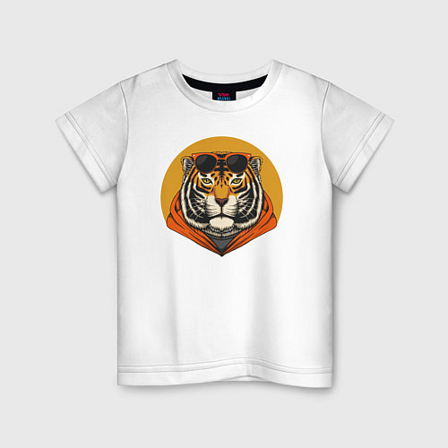 Детская футболка Тигра стиль / Белый – фото 1