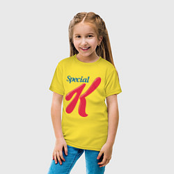 Футболка хлопковая детская Special k merch Essential, цвет: желтый — фото 2