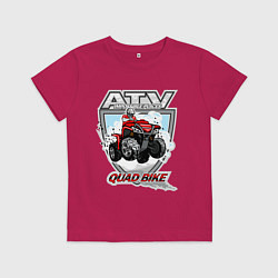 Футболка хлопковая детская Квадроцикл, цвет: маджента