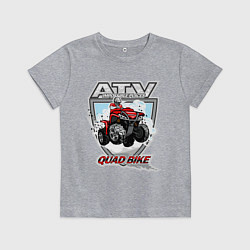 Футболка хлопковая детская Квадроцикл, цвет: меланж