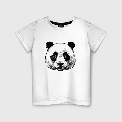 Детская футболка Голова панды / Белый – фото 1