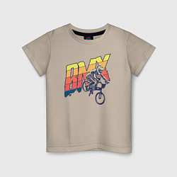 Футболка хлопковая детская BMX, цвет: миндальный