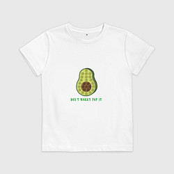 Футболка хлопковая детская Dont worry Pop it, цвет: белый