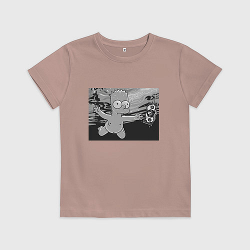 Детская футболка Simpsons x Nirvana / Пыльно-розовый – фото 1