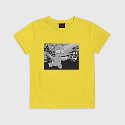 Футболка хлопковая детская Simpsons x Nirvana, цвет: желтый
