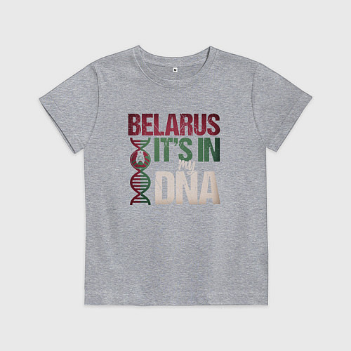 Детская футболка ДНК - Беларусь / Меланж – фото 1