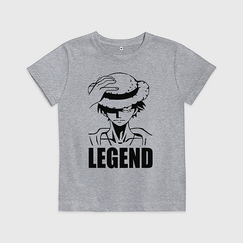 Детская футболка Луффи Легенда One Piece / Меланж – фото 1